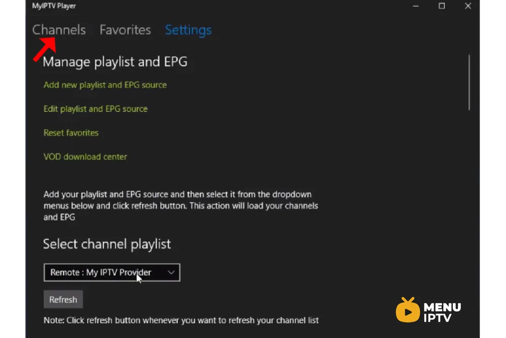 How to setup IPTV on Microsoft devices via MyIPTV Player