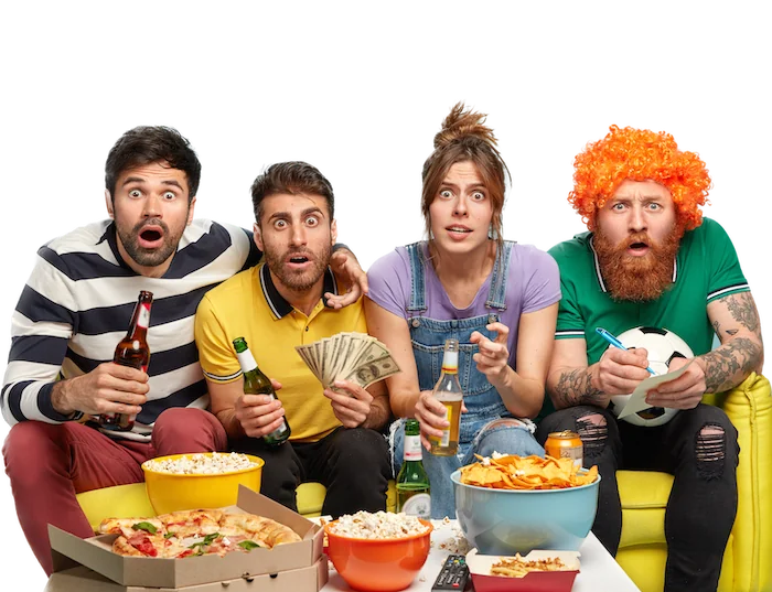 Menuiptv fans watching football with the Menu IPTV channels list
